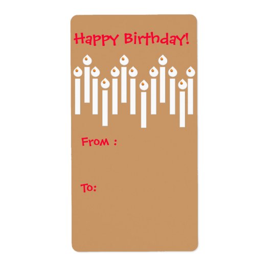 ボンボンパーティーハッピーバースデーギフトラベルカラフル ラベル (正面)