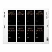 ボンボンパーティーレインボーハッピーバースデーギフトラベル ラベル (フルシート)