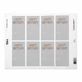 ボンボンパーティーレインボーハッピーバースデーギフトラベル ラベル (フルシート)