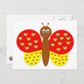 ボンボンファンタジー蝶の葉書 ポストカード (正面/裏面)