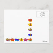 ボンボンファンタジー蝶の葉書 ポストカード (裏面)