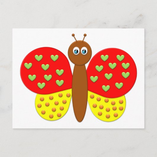 ボンボンファンタジー蝶の葉書 ポストカード (正面)