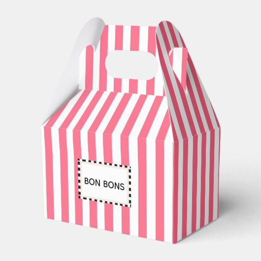 ボンボンボンボンストライプのク フェイバーボックス (正面サイド)