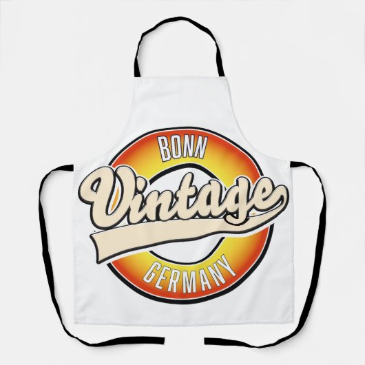 ボンヴィンテージスタイルロゴTシャツラベルキーチェーン エプロン (正面)