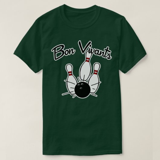 ボンヴィヴァンツボーリングチーム Tシャツ (デザイン正面)