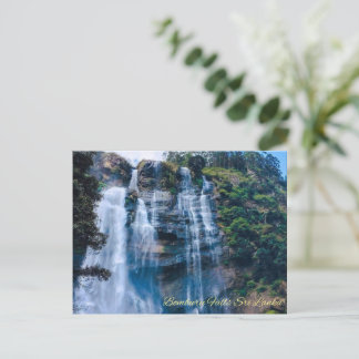 ボンヴル滝スリランカ – 自然写真 ポストカード