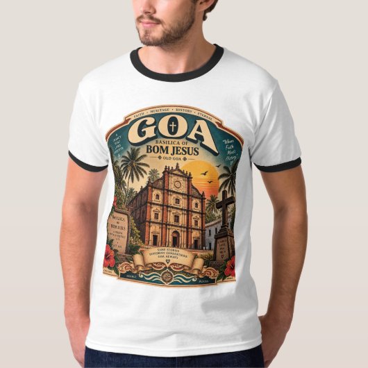 ボン・ジェズス聖堂 - ゴア旧市街の至宝 Tシャツ (正面)