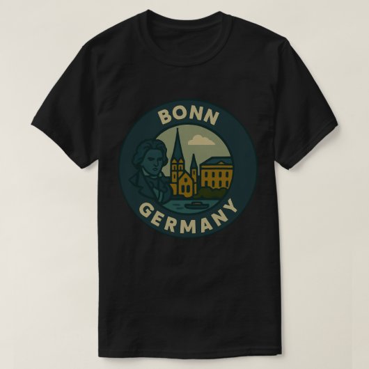 ボン ドイツ 街並み アート Tシャツ (デザイン正面)