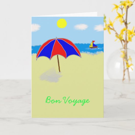 ボン·ボヤジ カード (黄色い花)