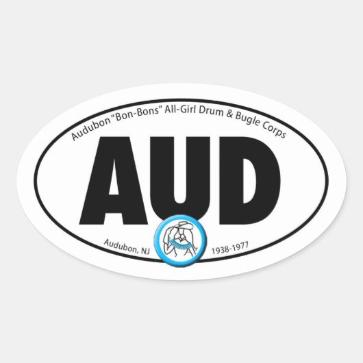 「ボン・ボン」ユーロウインドウステッカー 楕円形シール (正面)