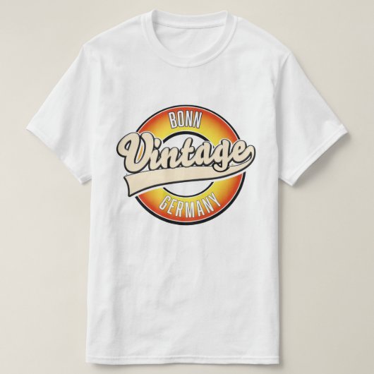ボン ヴィンテージ スタイル ロゴ Tシャツ (デザイン正面)