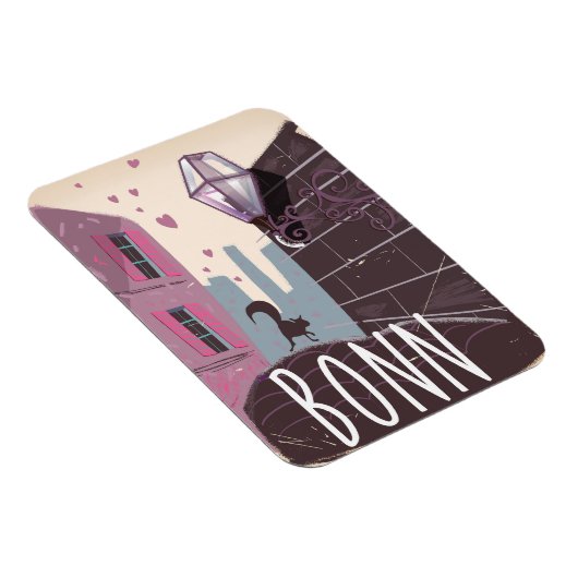 ボンGermanyヴィンテージスタイル旅行ポスター マグネット (右側)