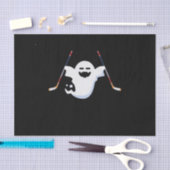 ボーおもしろいス遊アイスホッケーハロウィーン長袖 薄葉紙 (クラフト)