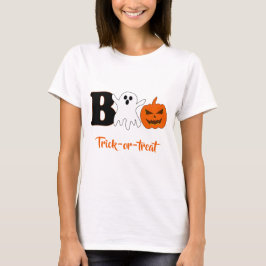 ボーおもしろいハロウィーン女性Tシャツ Tシャツ