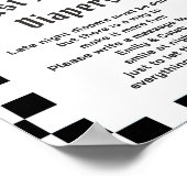 ボーおもしろいー「深夜寝用おむつ」赤ちゃんシャワーゲーム ポスター (角)