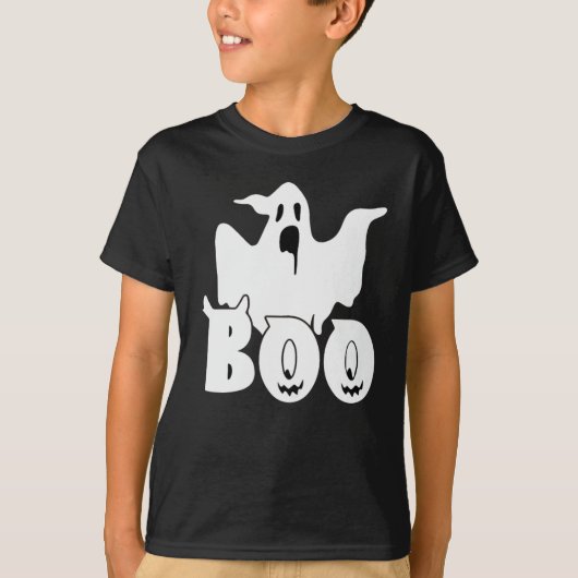 ボーおもしろい幽霊ハロウィーンTシャツ Tシャツ (正面)