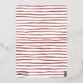 ボーお洒落ウ | リボン手描きクリスマスフォト 箔シーズンカード (裏面)