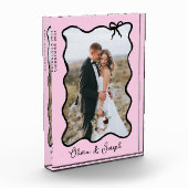 ボーお洒落ウ | 波状赤面ピンクと黒 フォトブロック (左)