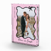 ボーお洒落ウ | 波状赤面ピンクと黒 フォトブロック (右)