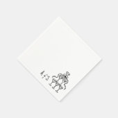 ボーお洒落カクテルタ結婚ワーズのナプキン スタンダードカクテルナプキン (角)