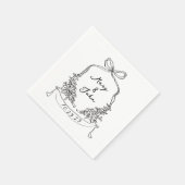 ボーお洒落クレスト結婚ナプキン スタンダードカクテルナプキン (角)