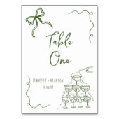 ボーお洒落シャンパンタワーテーブル番号 テーブルナンバー (正面)