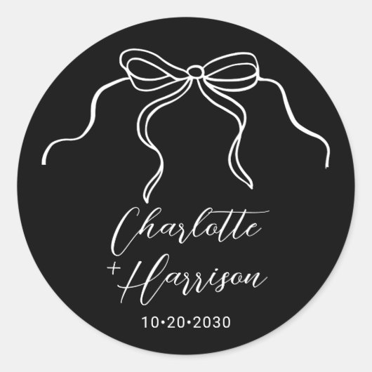 ボーお洒落ス結婚ステッカー ラウンドシール (正面)