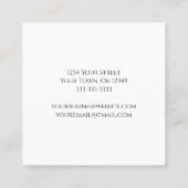 ボーお洒落ツリーオブライフスケッチネイビーブルー スクエア名刺 (裏面)