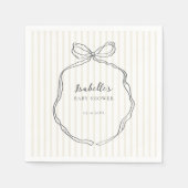 ボーお洒落ニュートラル赤ちゃんシャワー スタンダードカクテルナプキン (正面)