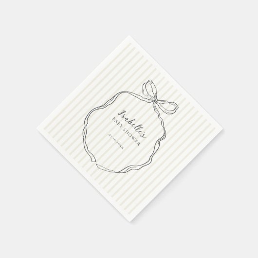 ボーお洒落ニュートラル赤ちゃんシャワー スタンダードカクテルナプキン (角)