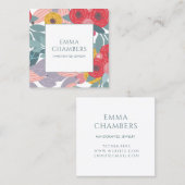 ボーお洒落ホ色彩の鮮やかフローライヤリング表示カード スクエア名刺 (正面/裏面)