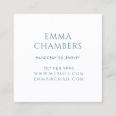 ボーお洒落ホ色彩の鮮やかフローライヤリング表示カード スクエア名刺 (裏面)