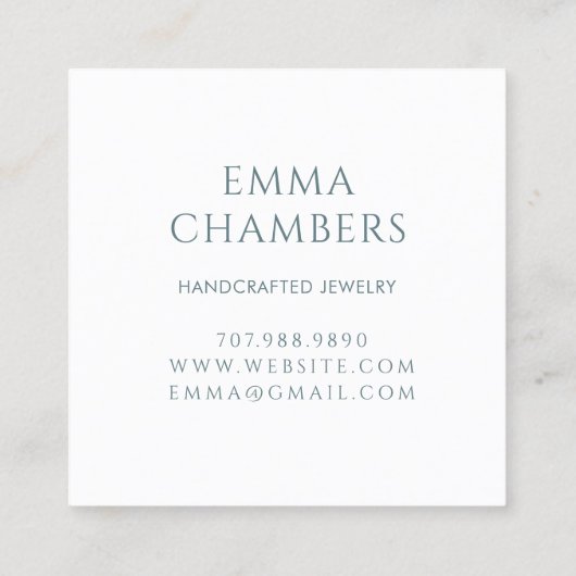 ボーお洒落ホ色彩の鮮やかフローライヤリング表示カード スクエア名刺 (裏面)