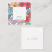 ボーお洒落ホ色彩の鮮やかフローライヤリング表示カード スクエア名刺 (正面/裏面)