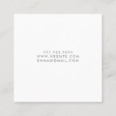 ボーお洒落ホ色彩の鮮やかフローライヤリング表示カード スクエア名刺 (裏面)