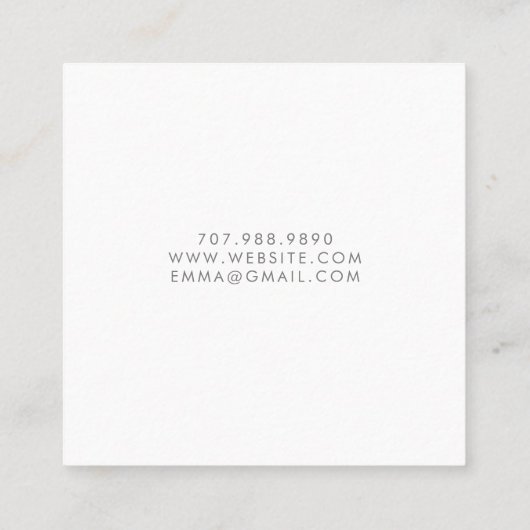 ボーお洒落ホ色彩の鮮やかフローライヤリング表示カード スクエア名刺 (裏面)