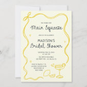 ボーお洒落レモンメインスクイーズブライダルシャワー 招待状 (正面)