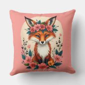 ボーお洒落ーキツネとフローラクラウンウッドランド クッション (裏面)