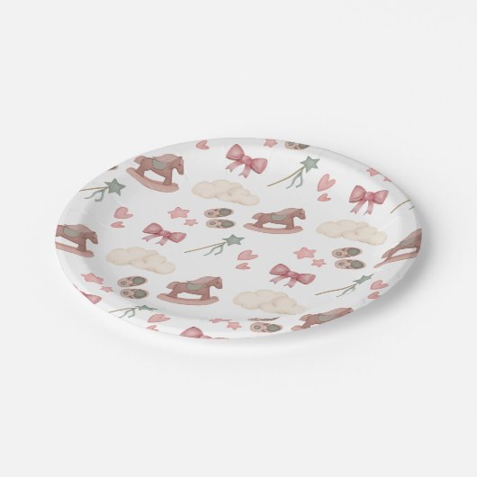 ボーお洒落ー子供部屋バシネットドリームズホース ペーパープレート (アングル)