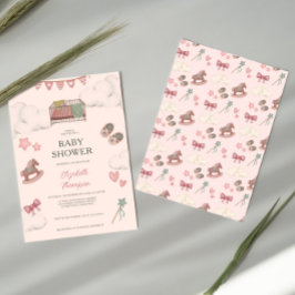 ボーお洒落ー子供部屋バシネットドリームズホース 招待状