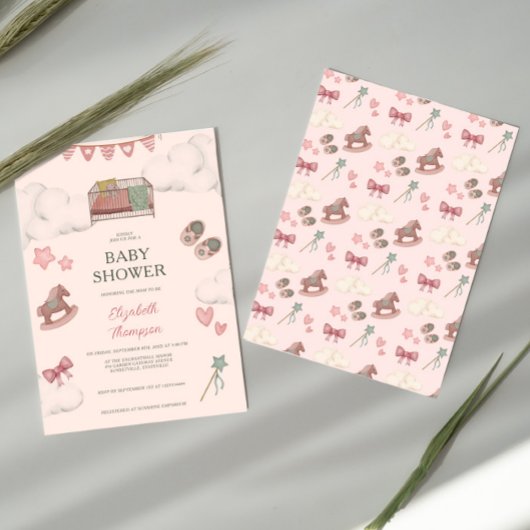 ボーお洒落ー子供部屋バシネットドリームズホース 招待状