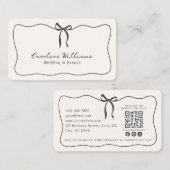 ボーお洒落、QRコードイベント計画 名刺 (正面/裏面)