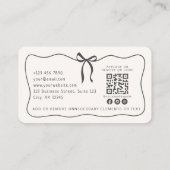 ボーお洒落、QRコードイベント計画 名刺 (裏面)