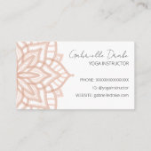 ボーかわいらしオレンジマンダラヨガ 名刺 (裏面)