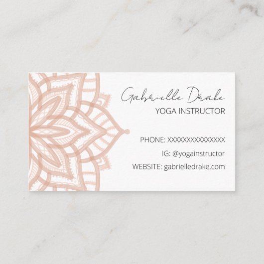 ボーかわいらしオレンジマンダラヨガ 名刺 (裏面)