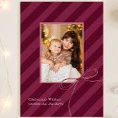 ボーかわいらしクストライプスシンプル写真エレガント シーズンカード