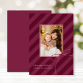 ボーかわいらしクストライプスシンプル写真エレガント シーズンカード