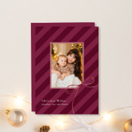 ボーかわいらしクストライプスシンプル写真エレガント シーズンカード