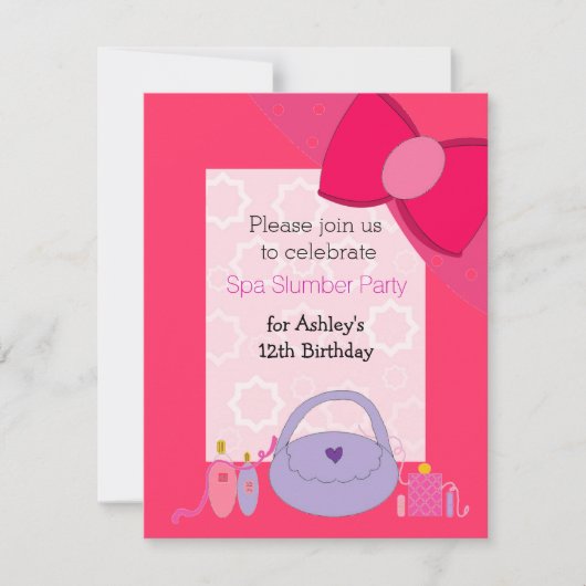 ボーかわいらしスパ誕生日パーティーへの招待 招待状 (正面)