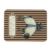 ボーかわいらしヒツコレクション™ -誕生情報/ マグネット (横)